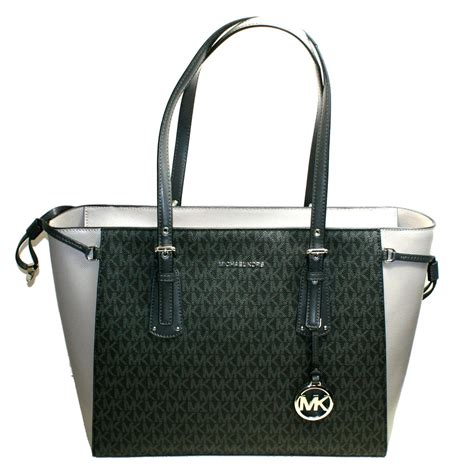 michael kors voyager grey|Michael Kors tote with zipper.